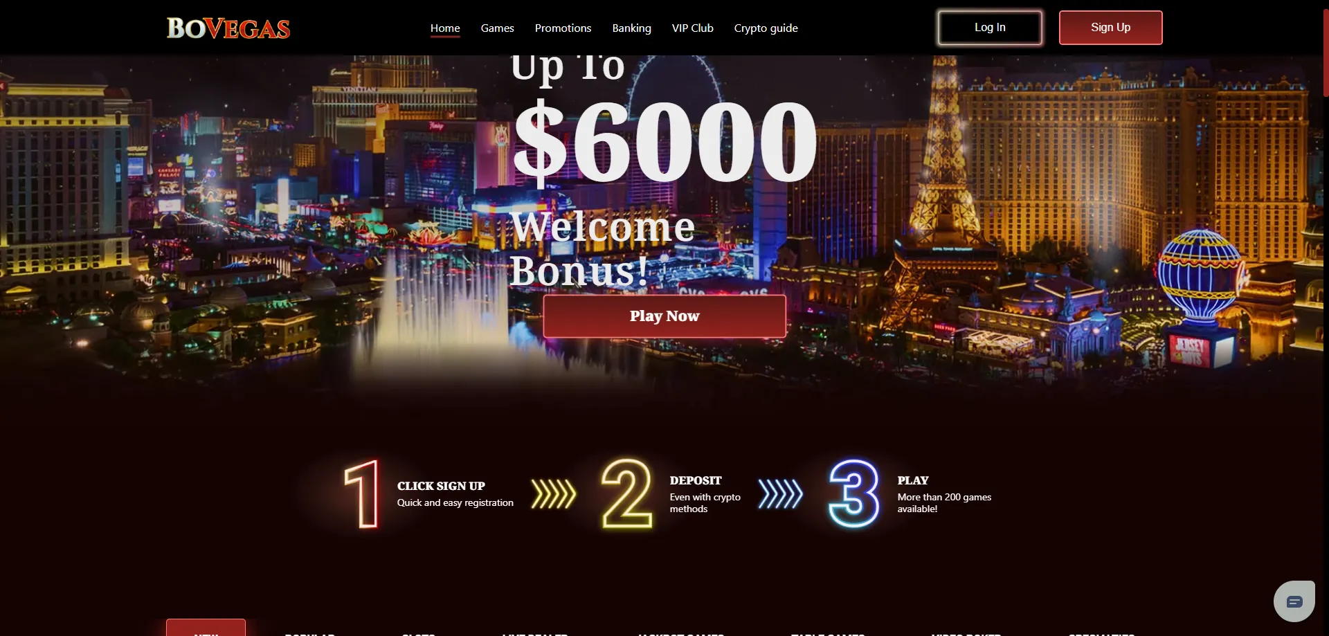 Bovegas Casino official homepage overview for online players 2026