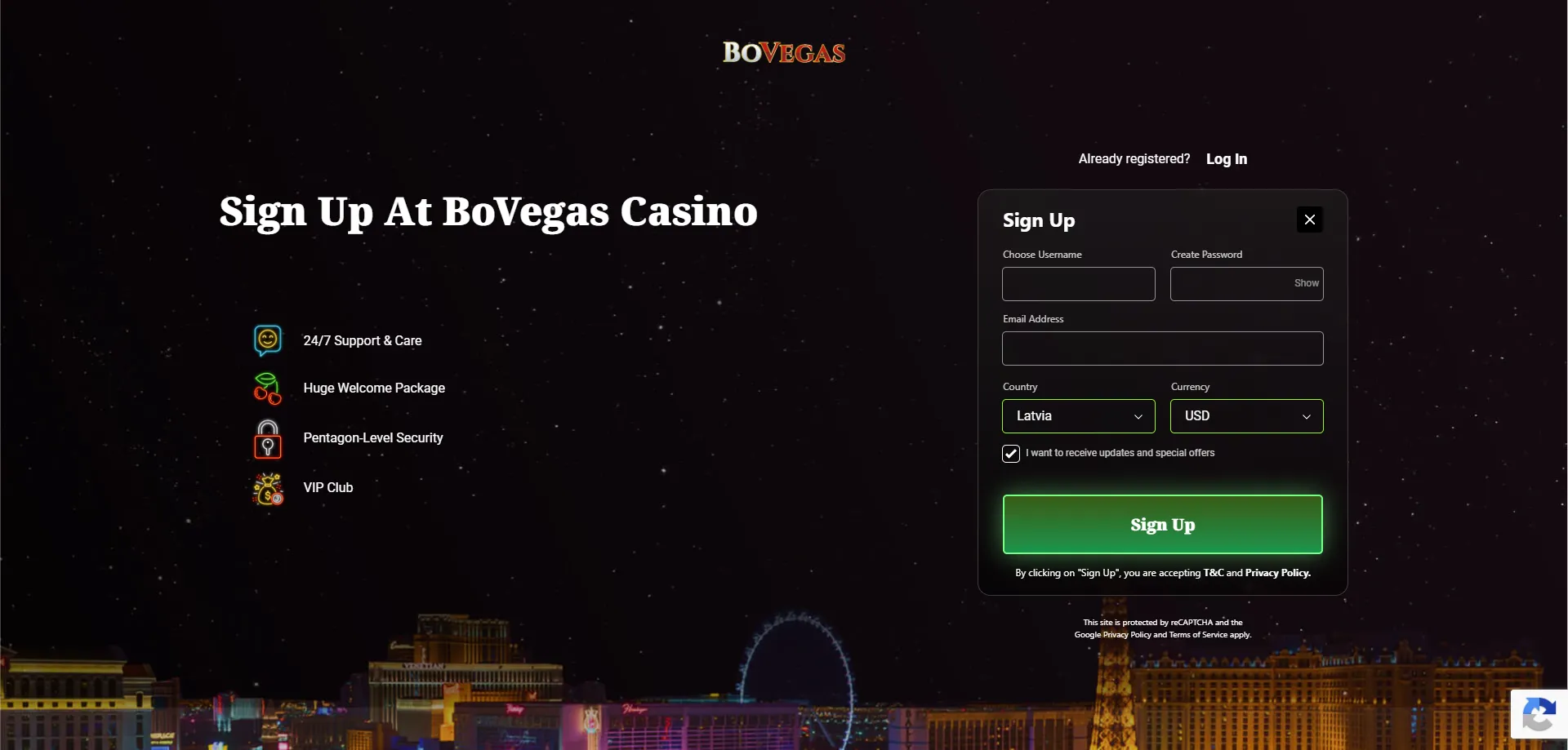 Bovegas casino sign up bonus activation — step by step guide