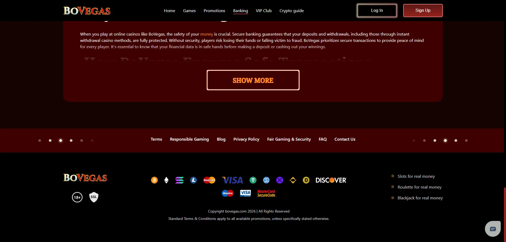 Bovegas Casino mobile play on iOS and Android devices in 2026